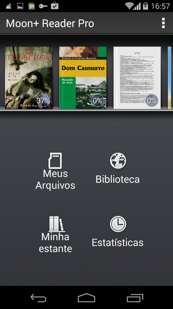 Biblioteca do Moon Reader+