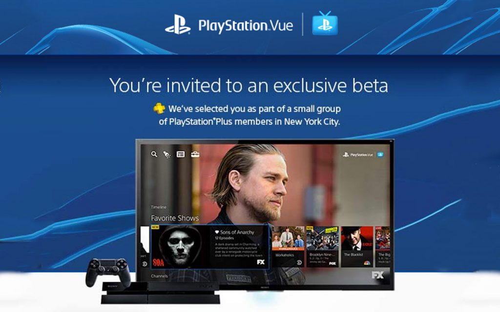 Convite para Sony Playstation Vue