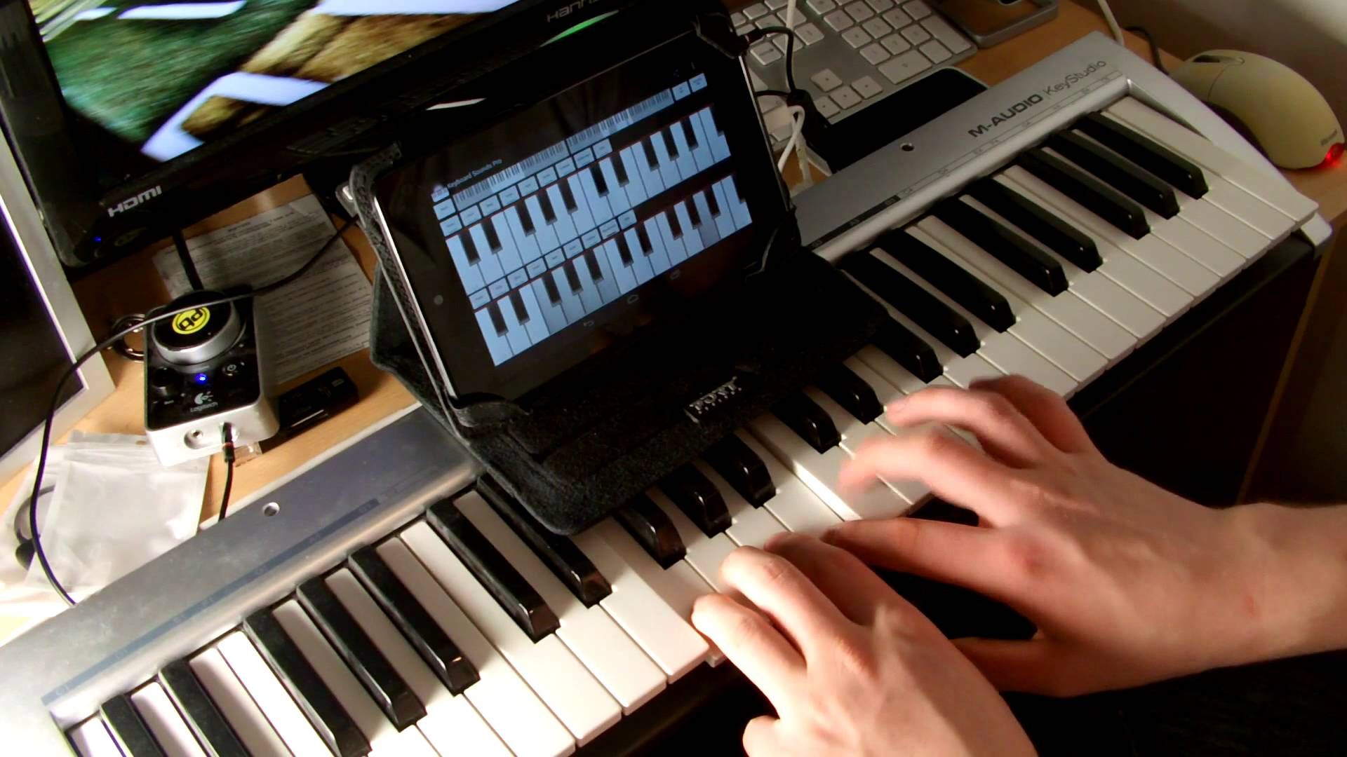 Conectar um instrumento MIDI com um cabo OTG