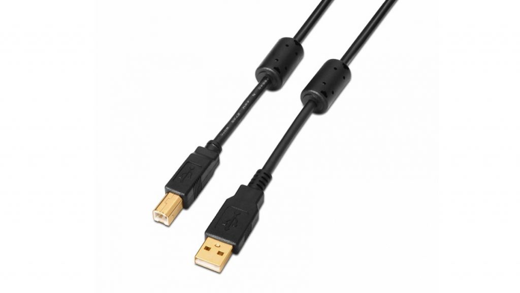 Cabo USB com clilndro de ferrite